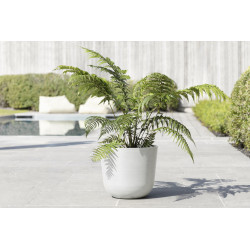 Pot Rond Oslo 35 Blanc Pur - Ø 35 x H. 30,5 cm - 21,7 L - ECOPOTS