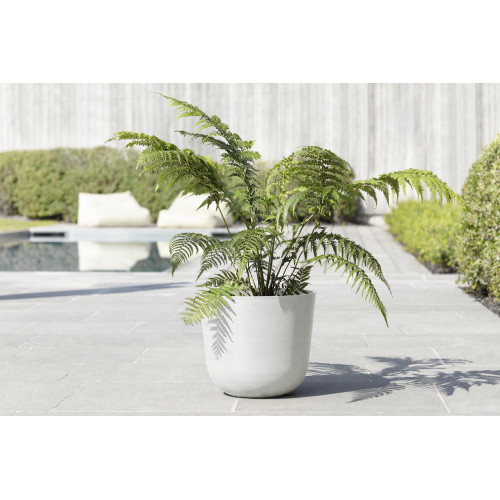 Pot Rond Oslo 35 Blanc Pur - Ø 35 x H. 30,5 cm - 21,7 L - ECOPOTS