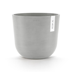 Pot Rond Oslo 25 Blanc Gris - Ø 25 x H. 21,8 cm - 7,7 L de marque ECOPOTS, référence: J7863600