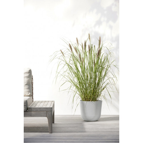 Pot Rond Oslo 25 Blanc Gris - Ø 25 x H. 21,8 cm - 7,7 L - ECOPOTS