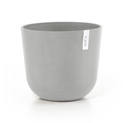 Pot Rond Oslo 35 Blanc Gris - Ø 35 x H. 30,5 cm - 21,7 L de marque ECOPOTS, référence: J7863700