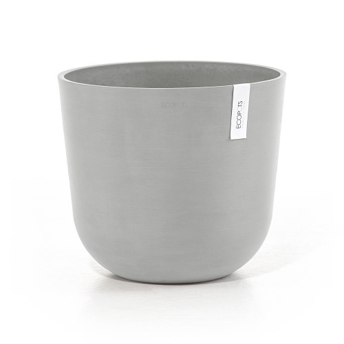 Pot Rond Oslo 35 Blanc Gris - Ø 35 x H. 30,5 cm - 21,7 L - ECOPOTS