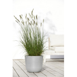 Pot Rond Oslo 35 Blanc Gris - Ø 35 x H. 30,5 cm - 21,7 L - ECOPOTS