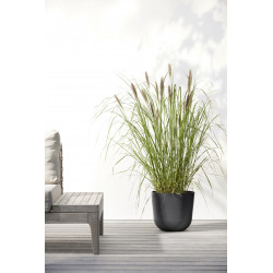 Pot Rond Oslo 25 Gris Foncé - Ø 25 x H. 21,8 cm - 7,7 L - ECOPOTS