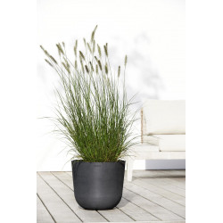 Pot Rond Oslo 35 Gris Foncé - Ø 35 x H. 30,5 cm - 21,7 L - ECOPOTS