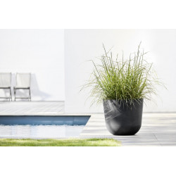 Pot Rond Oslo 45 Gris Foncé - Ø 45 x H. 39,2 cm - 46,6 L - ECOPOTS