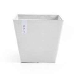 Pot Carré Rotterdam 30 Blanc Pur - 30 x 30 x H. 26 cm - 17 L de marque ECOPOTS, référence: J7865200