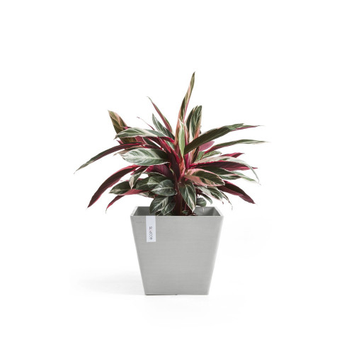 Pot Carré Rotterdam 30 Blanc Gris - 30 x 30 x H. 26 cm - 17 L - ECOPOTS