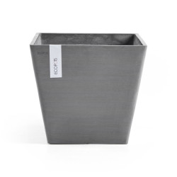 Pot Carré Rotterdam 30 Gris - 30 x 30 x H. 26 cm - 17 L - ECOPOTS