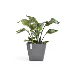 Pot Carré Rotterdam 30 Gris - 30 x 30 x H. 26 cm - 17 L - ECOPOTS