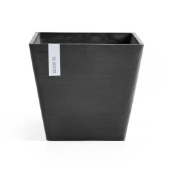 Pot Carré Rotterdam 30 Gris Foncé - 30 x 30 x H. 26 cm - 17 L de marque ECOPOTS, référence: J7865700