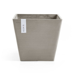 Pot Carré Rotterdam 30 Taupe - 30 x 30 x H. 26 cm - 17 L de marque ECOPOTS, référence: J7865900