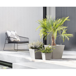 Pot Carré Rotterdam 40 Taupe - 40 x 40 x H. 35 cm - 37,6 L - ECOPOTS