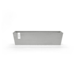 Pot Rectangulaire Bruges 80 Blanc Gris - 80 x 20 x H. 20 cm - 25 L de marque ECOPOTS, référence: J7866200