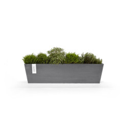 Pot Rectangulaire Bruges 80 Gris - 80 x 20 x H. 20 cm - 25 L - ECOPOTS