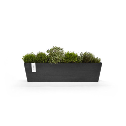 Pot Rectangulaire Bruges 80 Gris Foncé - 80 x 20 x H. 20 cm - 25 L - ECOPOTS