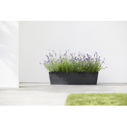 Pot Rectangulaire Bruges 80 Gris Foncé - 80 x 20 x H. 20 cm - 25 L - ECOPOTS