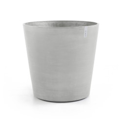 Grand pot sur roues Amsterdam 80 Blanc Gris - Ø 80 x H. 75 cm - 300 L