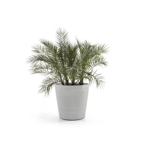 Grand pot sur roues Amsterdam 80 Blanc Gris - Ø 80 x H. 75 cm - 300 L - ECOPOTS