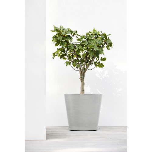 Grand pot sur roues Amsterdam 80 Blanc Gris - Ø 80 x H. 75 cm - 300 L - ECOPOTS