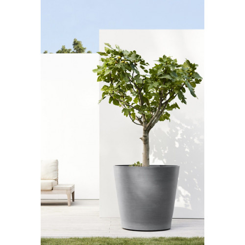 Grand pot sur roues Amsterdam 80 Gris - Ø 80 x H. 75 cm - 300 L - ECOPOTS