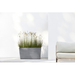 Jardinière sur roues Paris 100 Gris - 100 x 40 x H. 50 cm - 137 L - ECOPOTS