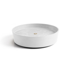 Support à roulettes Wheels 40 Blanc Pur - Ø 34,1 x H. 9 cm de marque ECOPOTS, référence: J7868000