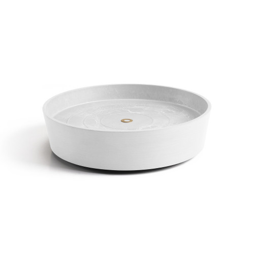 Support à roulettes Wheels 40 Blanc Pur - Ø 34,1 x H. 9 cm - ECOPOTS