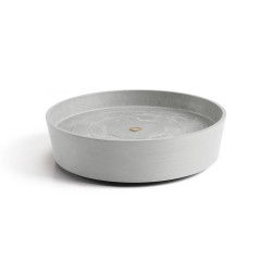 Support à roulettes Wheels 40 Blanc Gris - Ø 34,1 x H. 9 cm - ECOPOTS