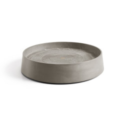 Support à roulettes Wheels Oslo 55 Taupe - Ø 50 x H. 10,5 cm de marque ECOPOTS, référence: J7869600