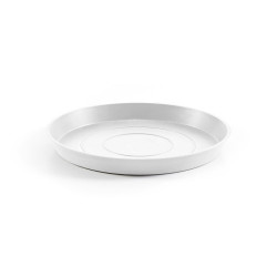 Soucoupe Round 25 Blanc Pur - Ø 21 x H. 2,5 cm de marque ECOPOTS, référence: J7869700