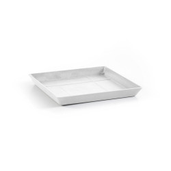 Soucoupe Square 30 Blanc Pur - 28 x 28 x H. 3 cm de marque ECOPOTS, référence: J7871600