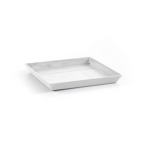 Soucoupe Square 30 Blanc Pur - 28 x 28 x H. 3 cm - ECOPOTS