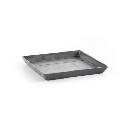 Soucoupe Square 40 Gris - 35,5 x 35,5 x H. 3,5 cm - ECOPOTS