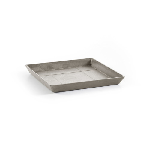 Soucoupe Square 40 Taupe - 35,5 x 35,5 x H. 3,5 cm - ECOPOTS