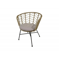 Lot de 2 fauteuils repas de jardin Holland - nat de marque PROLOISIRS, référence: J7889200