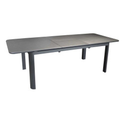 Table d'extérieur Eos - 180 cm + allonge de 60 cm - 8 à 10 personnes - Rouge - PROLOISIRS