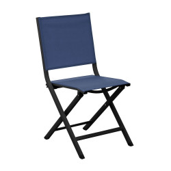 Lot De 2 Chaises Thema Pliantes - Graphite/Bleu de marque PROLOISIRS, référence: J5440200
