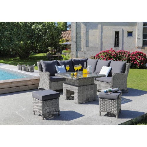 Salon De Jardin Toulon - Alu/Resine - Grey/Gris - PROLOISIRS