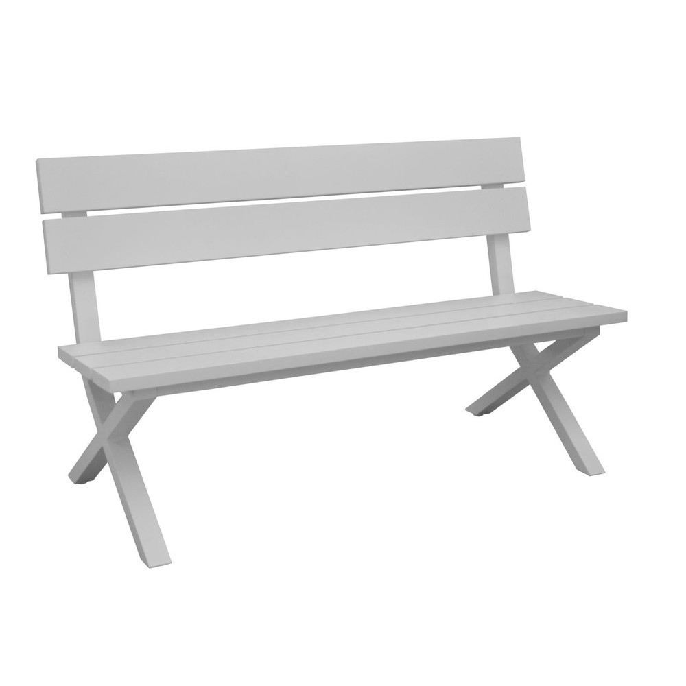 PROLOISIRS Banc de jardin 2 places Crossway avec dossier 160 x 84 x 62 cm - vue 2