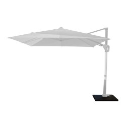 Parasol déporté Elios orientable alu/novasun - blanc 3 x 3 m de marque PROLOISIRS, référence: J7044100