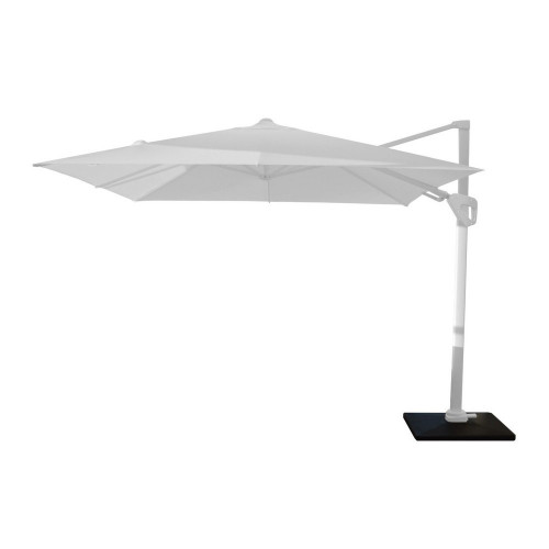 Parasol déporté Elios orientable alu/novasun - blanc 3 x 3 m - PROLOISIRS