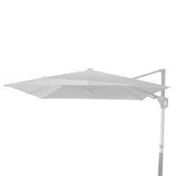 Parasol déporté Elios orientable alu/novasun - blanc 3 x 3 m - PROLOISIRS