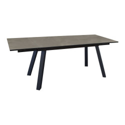 Table de jardin Agra, plateau Kedra® alu/ceram - graphite/alley 150/200/250 cm de marque PROLOISIRS, référence: J7055200