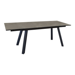 Table de jardin Agra, plateau Kedra® alu/ceram - graphite/alley 150/200/250 cm - PROLOISIRS