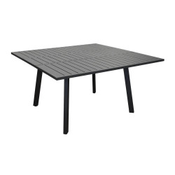 Table de jardin extensible 6/8 personnes Barcelona - graphite 100/145x145 cm - PROLOISIRS