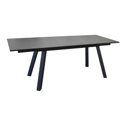 Table de jardin rectangulaire Agra, plateau Verre - graphite/gris 150/200/250 cm de marque PROLOISIRS, référence: J7057400