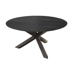 Table de jardin ronde Ferrone plateau Kedra® alu/ceram kedra - grey/black b 150 cm de marque PROLOISIRS, référence: J7064100