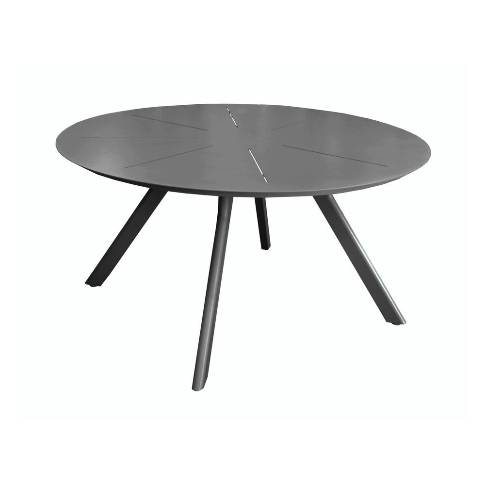 Table de jardin ronde Seven en aluminium - graphite 150 cm