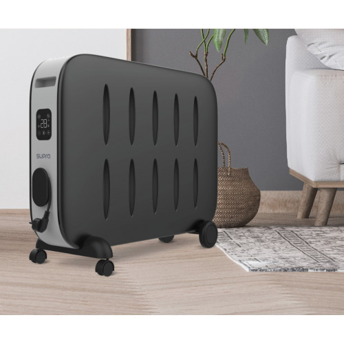 Radiateur mobile CERAMDUO 1522 à chaleur douce noir 1500W - Supra